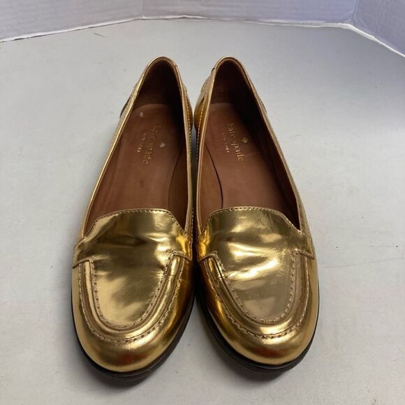 KATE SPADE Women’s Gold Metallic Loafers Flats Size 6M - Picture 9 of 11